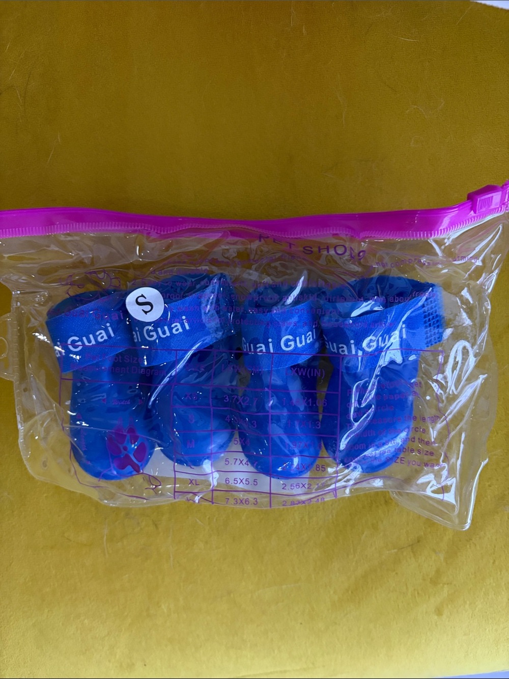 Guai Blue Dog Paw Boots - Set of 4